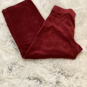 Basic Editions maroon pull on lounge casual  pant woman’s size Medium